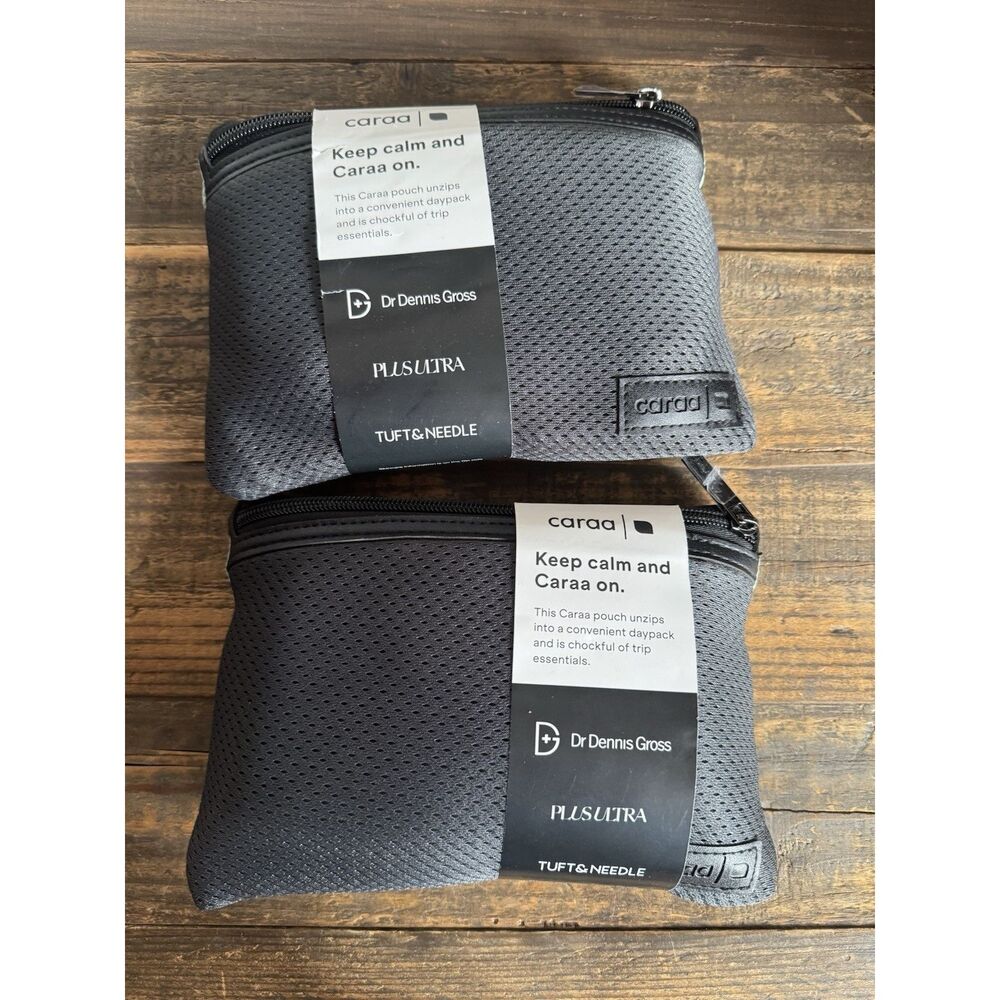 NEW Pair JetBlue Mint Caraa Bus Class Amenity Kits Snap Together Dennis Gross